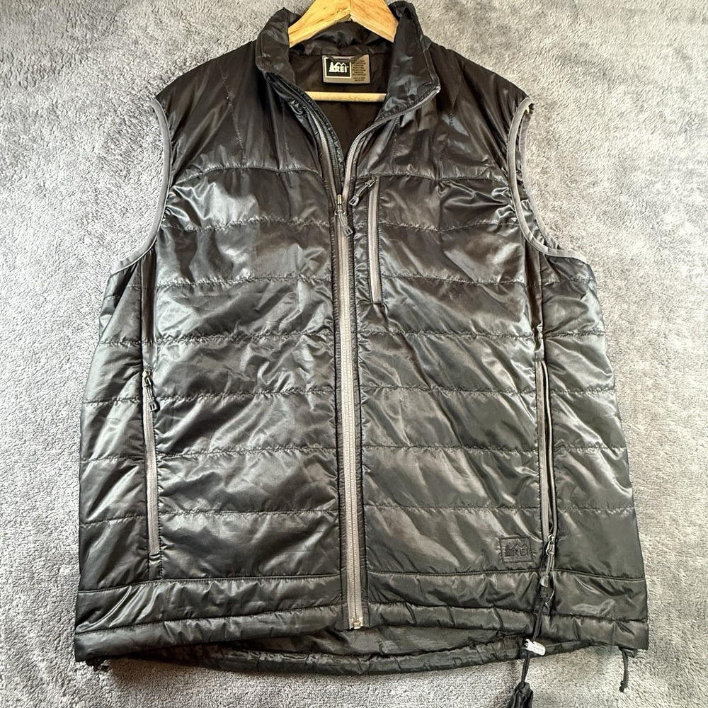 REI Co-op Revelcloud II Puffer‎ Vest Mens Large Black Primaloft Pertex Quantum